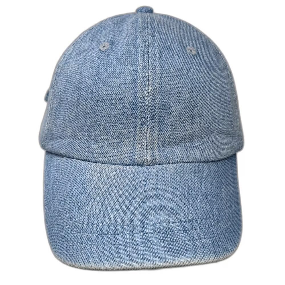 Maurices Baseball Cap Blue Denim Slideback Hat One Size Adjustable Cotton Solid